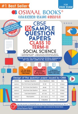 Oswaal Cbse Sample Question Paper for Term 2, Class 10 Social Science Book (for 2022 Exam)(English, Paperback, unknown)