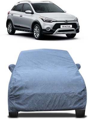 GoMechanic Car Cover For Hyundai i20 Active (With Mirror Pockets)(Grey)