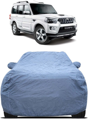 GoMechanic Car Cover For Mahindra Scorpio (With Mirror Pockets)(Grey)