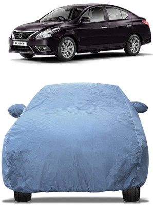 GoMechanic Car Cover For Nissan Sunny (With Mirror Pockets)(Grey)