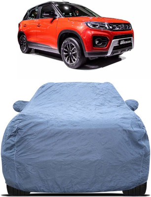 GoMechanic Car Cover For Maruti Suzuki Vitara Brezza (With Mirror Pockets)(Grey)