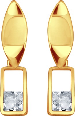 Vivaana Vighnaharta Valentine Attractive Solitaire CZ Gold Plated earring for Girls Cubic Zirconia Alloy Drops & Danglers