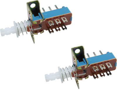 Ovicart Auto Lock Snap Uni-Direction PCB Push Button Switch DPDT 6 Pin (2Pcs) Electronic Components Electronic Hobby Kit