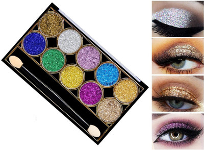 KAIASHA Professional 10 Color Eyeshadow Glitter Palette 10 g(MULTI)