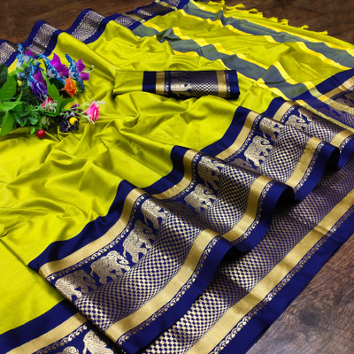 PRIHAL ART Cotton Silk Self Design Blouse Material