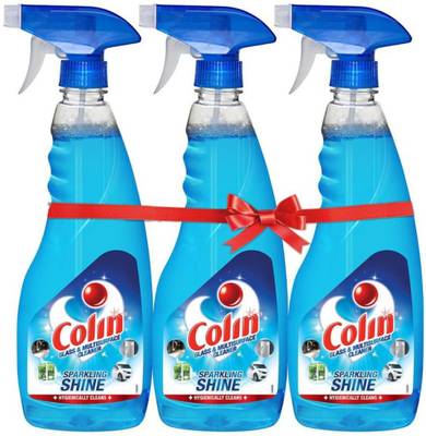 Colin Glass and Surface Cleaner Liquid Spray, Regular,  (3 x 500 ml)