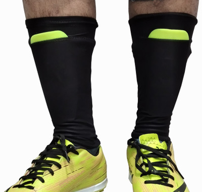 MSS Shin Guard Holder Protective Sleeves with Pocket Football Shin Guard(Black)
