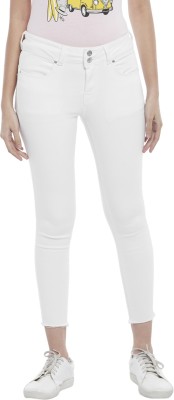 PEOPLE Slim Women White Jeans