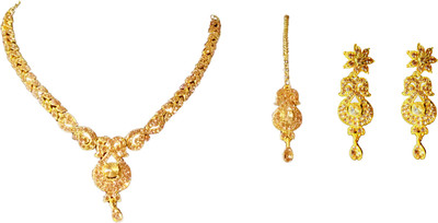 Sheetal Stone, Alloy Silver, Gold-plated Gold Jewellery Set(Pack of 1)