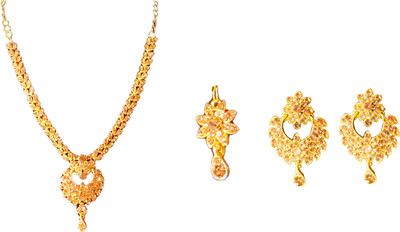 Sheetal Stone, Alloy Gold-plated Gold Jewellery Set(Pack of 1)