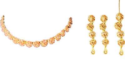 Sheetal Stone, Alloy Silver, Gold-plated Gold Jewellery Set(Pack of 1)