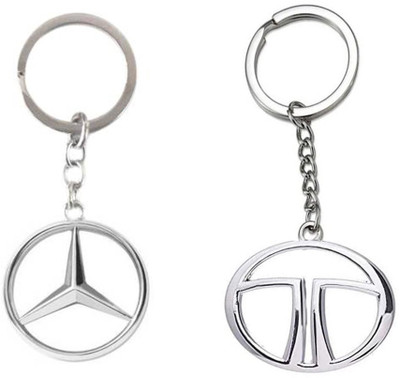 Jainsburys Tata,Mercedes Logo silver metal Keychain best quality keychain Key Chain