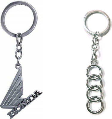 Daiyamondo Audi,Wings HondaLogo silver metal Keychain best quality keychain Key Chain