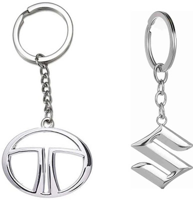 Jainsburys Suzuki,Tata Logo silver metal Keychain best quality keychain Key Chain