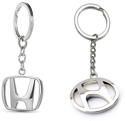 Jainsburys Hyundai,Honda Logo silver metal Keychain best quality keychain Key Chain