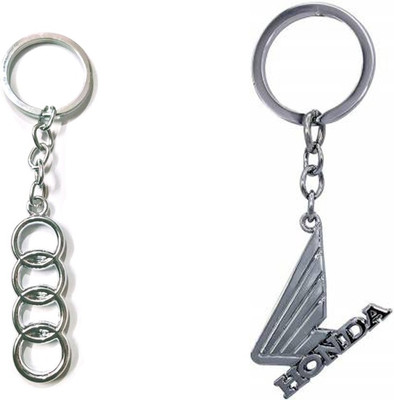 Jainsburys Wings Honda,Audi Logo silver metal Keychain best quality keychain Key Chain