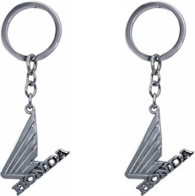 Jainsburys Wings Honda Logo silver metal Keychain best quality keychain Key Chain