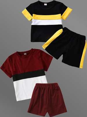 Lofn Baby Boys & Baby Girls Casual T-shirt Shorts(MultiColor)