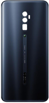 Sandreezz OPPO Reno 10x Zoom (with Proper Logo) (Glass) Back Panel(Black)