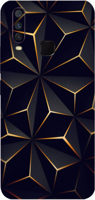 BUGGU Vivo Y17 Mobile Skin(Ultra Super Black Abstract Shape Skin With High Matte Finish.)