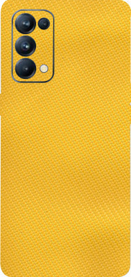 AsSkin Oppo Reno 5 Pro, oppo reno 5 pro Mobile Skin(Ultra Super Yellow Carbon Fiber With High Matte Finish..,)