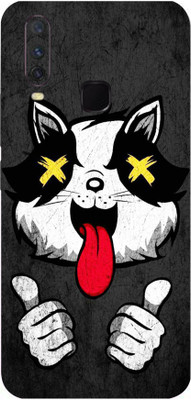 TJ CREATION VIVO Y17, vivo y17, Vivo Y17 Mobile Skin(Ultra Super Crazy Cat Skin With High Matte Finish.)