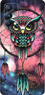 AsSkin Oppo Reno 5 Pro, oppo reno 5 pro Mobile Skin(Ultra Super Pink Owl With High Matte Finish..,)