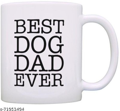 IMPRINT Dog Lover Gifts Best Dog Dad Ever Ceramic Coffee Mug(325 ml)