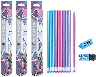 DOMS Zoom Triangular pencil Pencil(Set of 30, Multicolor)