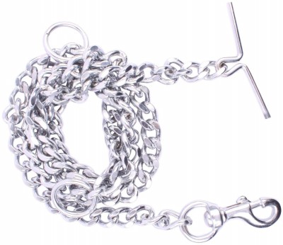 Quickato 850g Dog Chain 152cm Approx. for Under 80kg Big Breeds 152 cm Dog Chain Leash 150 cm Dog Chain Leash(Silver)