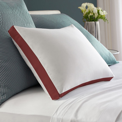 CRAZY WORLD Luxury gusset pillow Microfibre Solid Sleeping Pillow Pack of 2(Grey)