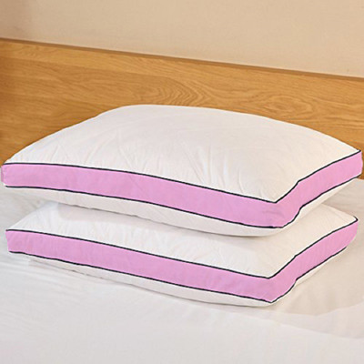 CRAZY WORLD Luxury gusset pillow Microfibre Solid Sleeping Pillow Pack of 1(Nevy Blue)