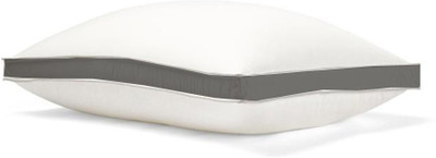 CRAZY WORLD Luxury gusset pillow Microfibre Solid Sleeping Pillow Pack of 2(Grey)