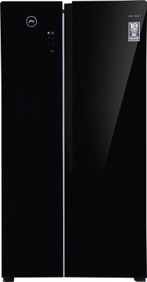 Godrej 564 L Frost Free Side by Side Refrigerator(Glass Black, RS EONVELVET 579 RFD GL BK)