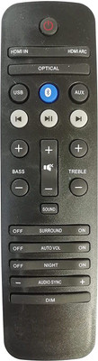 BhalTech HTL9100 HTL7180 HTL5120 B5 Multimedia Sound bar System Universal Compatible for Philips Remote Controller(Black)