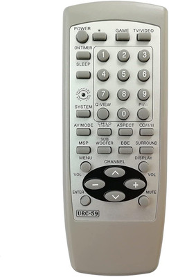 BhalTech URC-59 RC-ZVT03 RC-ZVT13 RC-ZVT13S RC-ZVT16 CRT TV Universal Compatible for Aiwa Remote Controller(Gray)