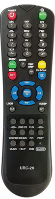 BhalTech URC-26 Universal VT2-02 VP1-01 VEK2CCE VSR-100A Compatible for  VIDEOCON TV Remote Controller(Black)