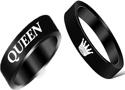 MIKADO Mikado Special Black Queen And King Ring For Couples Alloy Ring Set