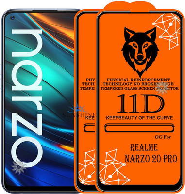 SUNSHINE Tempered Glass Guard for REALME NARZO-20 PRO Edge to Edge Tempered Glass(Pack of 2)