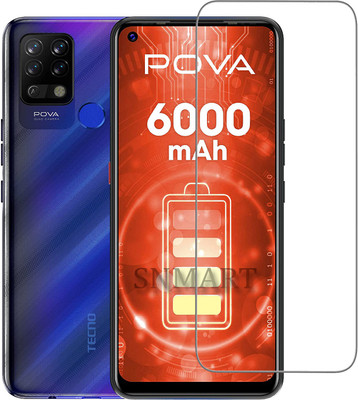 SNMART Tempered Glass Guard for Tecno Camon 16, Tecno POVA(Pack of 1)