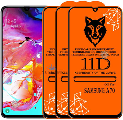 SUNSHINE Tempered Glass Guard for SAMSUNG-A70 Edge to Edge Tempered Glass(Pack of 3)