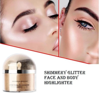 MYEONG 3D FACE AND BODY WHITE SHIMMER LOOSE HIGHLIGHTER POWDER(GOLD)