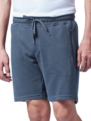 The Souled Store Solid Men Blue Basic Shorts