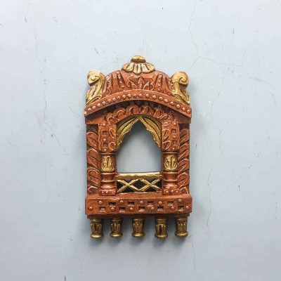 Apkamart Traditional Jharokha In Copper Colour 10 Inch Decorative Showpiece - 26 cm(Wood, Copper)