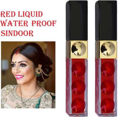 MYEONG Sponge-Tip- Applicator- Long lasting Chemical free And Waterproof Sindoor Combo SINDOOR(Red)