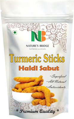 Nature's Bridge Natural and Pure Haldi Gatiya | Turmeric Sticks | Whole Haldi 400 Grams(0.4 kg)
