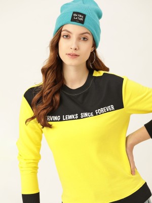 Dressberry Full Sleeve Color Block Women Reversible Sweatshirt