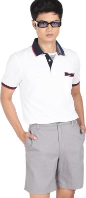 Arrow Sport Solid Men Polo Neck White T-Shirt