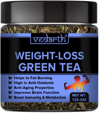 Vedarth Organics Weight Loss Green Tea (Whole Dried Leafs) Fat Burner- 50 Cups Green Tea Plastic Bottle(125 g)