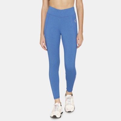 Zelocity by Zivame Solid Women Blue Tights